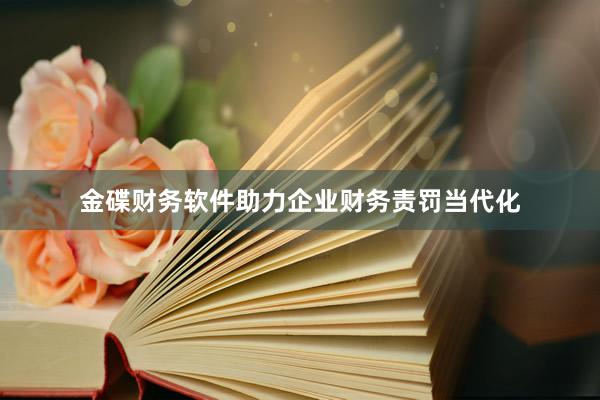 金碟财务软件助力企业财务责罚当代化